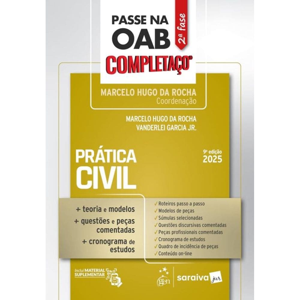 Passe Na Oab 2ª Fase - Completaço - Prática Civil - 9ª Edição 2025