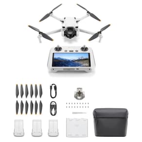 Drone Dji Mini 3 Rc Com Tela Fly More Combo Br Dji033 Cinza