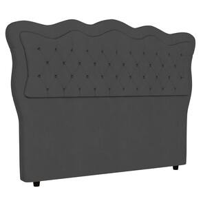 Cabeceira Casal Cama Box 140cm Oregon Z04 Veludo Grafite - Mpozenato