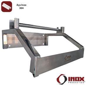 Suporte Inox Para Rolo Multiuso - Modelo 01 - Inox 304 - 34X31x16 Cm