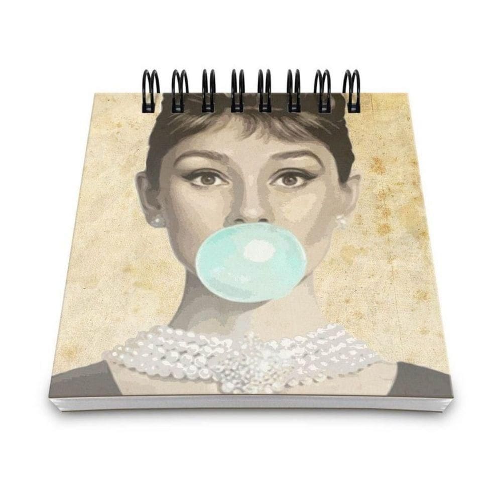 Bloco De Anotações Retrô Audrey Hepburn