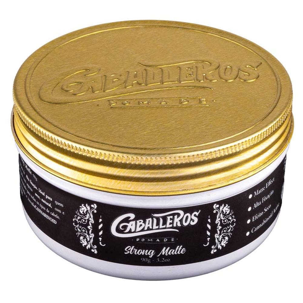 Pomada Strong Matte - Efeito Seco Alta Fixação 90g Caballeros
