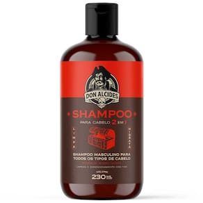 Shampoo Masculino Para Cabelo 2 em 1 - Barba Negra 230mL Don Alcides