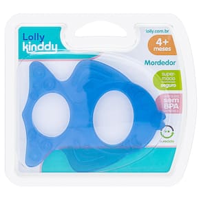 Mordedor Bebe Flex Menino Azul Peixe Lolly Peixinho