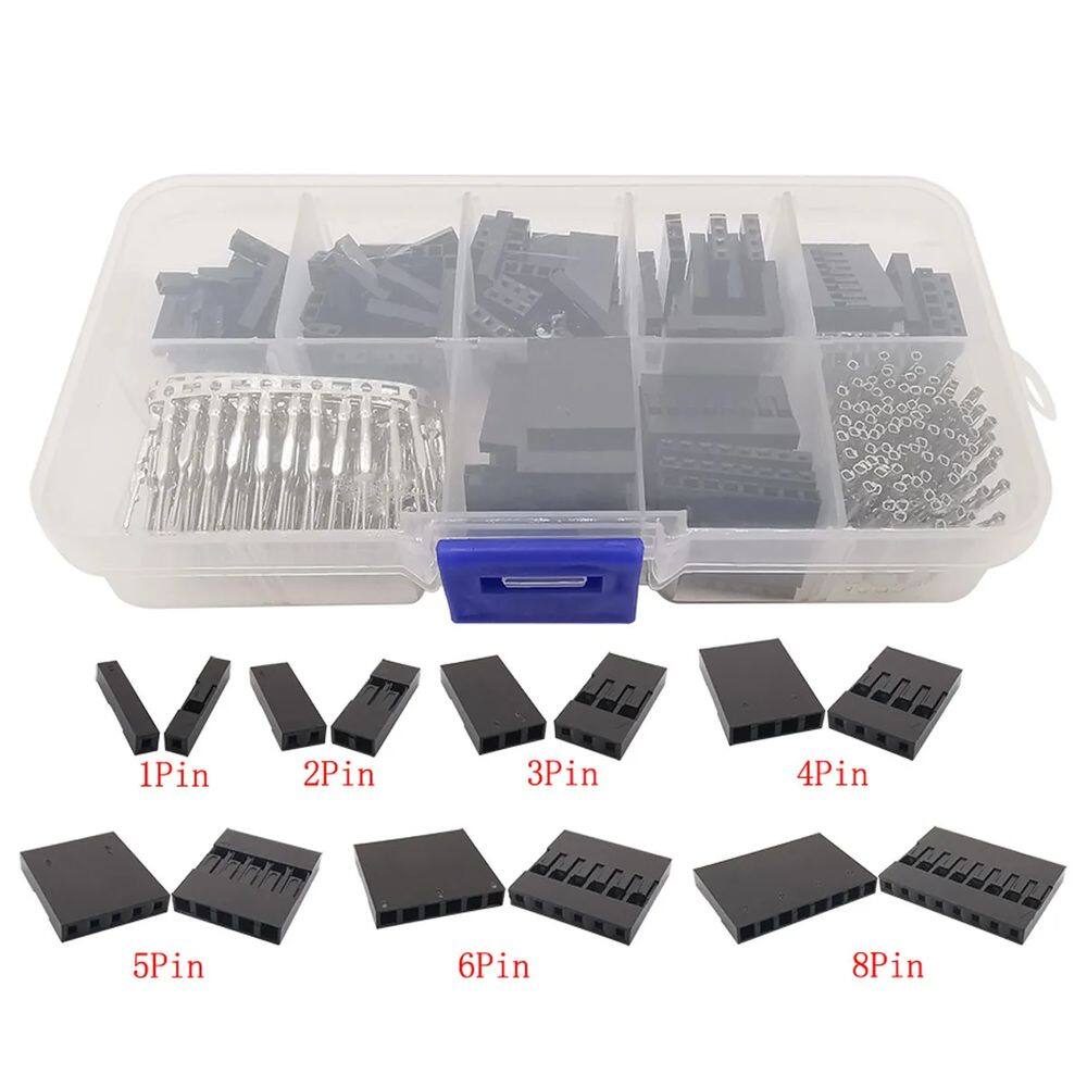 KIT 310X CONECTORES DUPONT VARIADOS 2.54mm 250V 3A COM PINOS MACHO/FEMEA