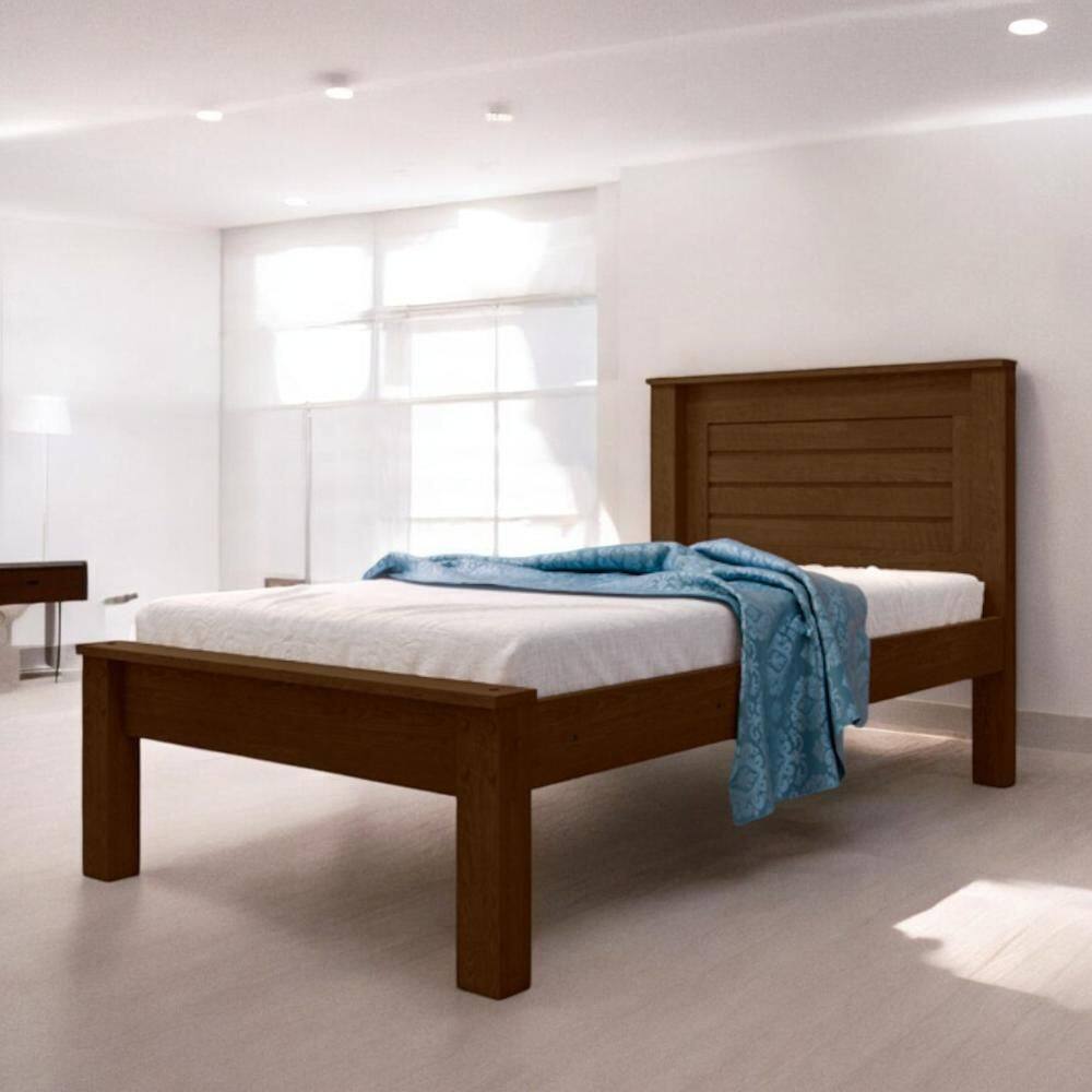 Cama Solteiro Confortável e Moderna Luz Malbec com Colchão