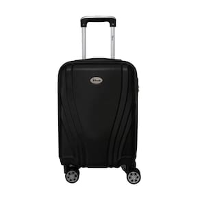 Mala De Bordo Pequena Para Viagem Em ABS IKA Vanguard Cadeado Integrado Rodas Duplas 360º Preto P