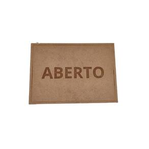 Placa Sinalização 1/2 Oficio Aberto Mdf Natural [f031]