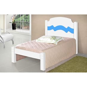 Cama Solteiro Ìris Branca VJ Móveis