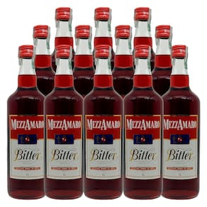 Bitter Amaro MezzAmaro Garrafa 1l 12 Unidades