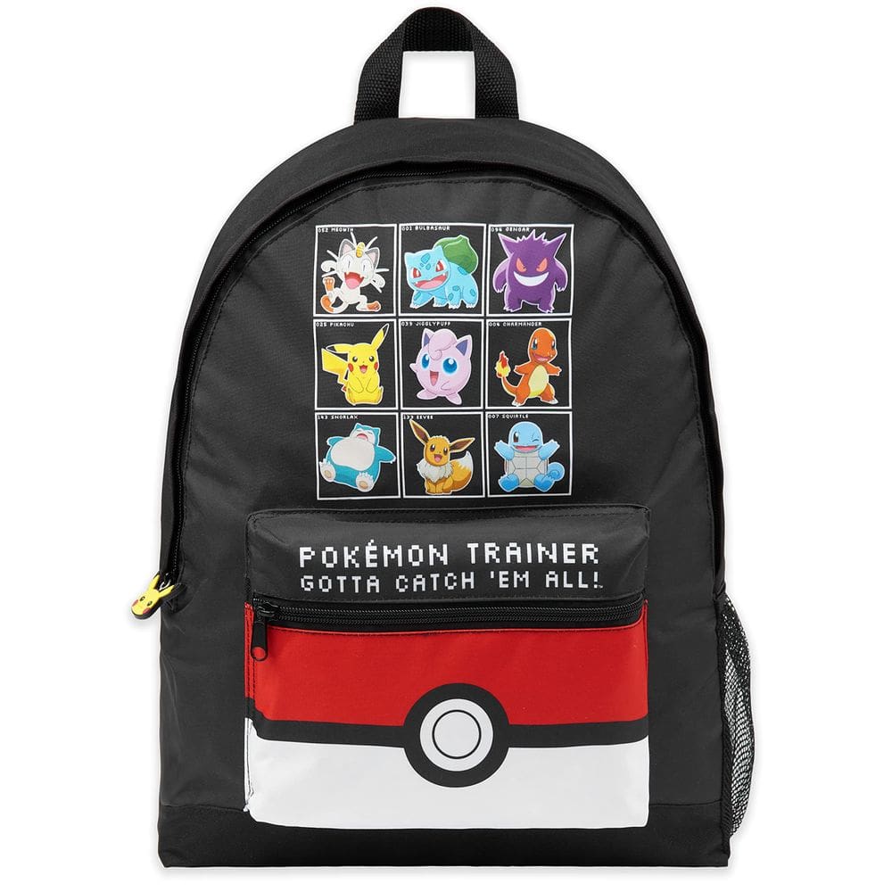Mochila escolar infantil Pokémon Pikachu Eevee Pokeball