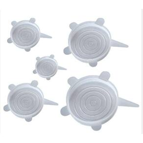 Kit Com 5 Tampas Hermetic Silicone