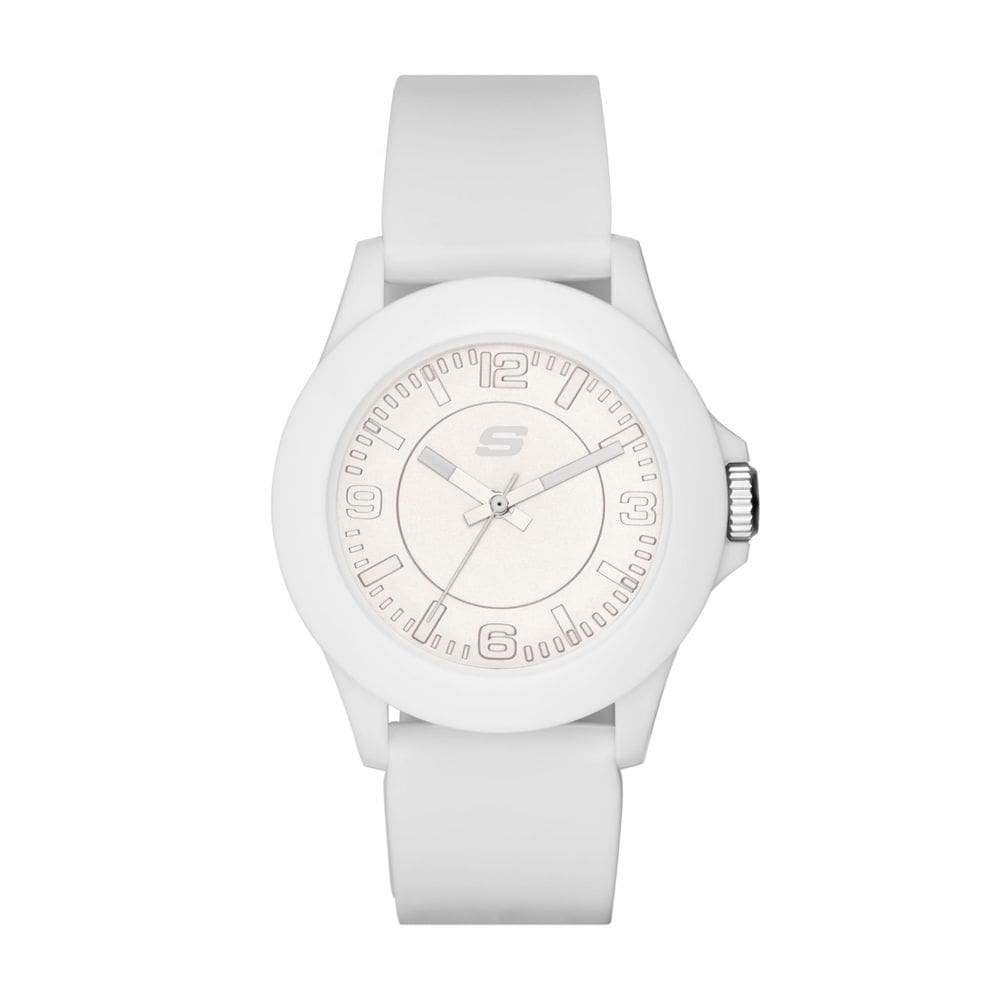 Relógio Skechers Rosencrans SR6023, estojo feminino branco de 40 mm