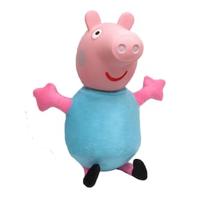 Pelúcia Peppa Pig 30Cm Brinquedo Vestido Azul