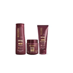 Kit Bio Extratus Shitake Plus Shampoo 350ml + Máscara 250g + Finalizador 200g