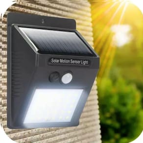 Luminária De Parede Solar 20 Leds Com Fotocelula