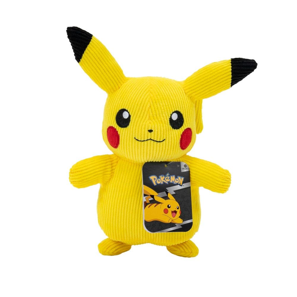 Brinquedo de pelúcia Pokémon Corduroy Pikachu 20 cm com detalhes autênticos