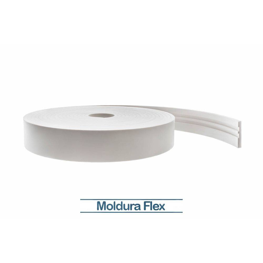 Rodapé Eva Flexível Autoadesivo 7cm x 1cm Napoli 5 Metros