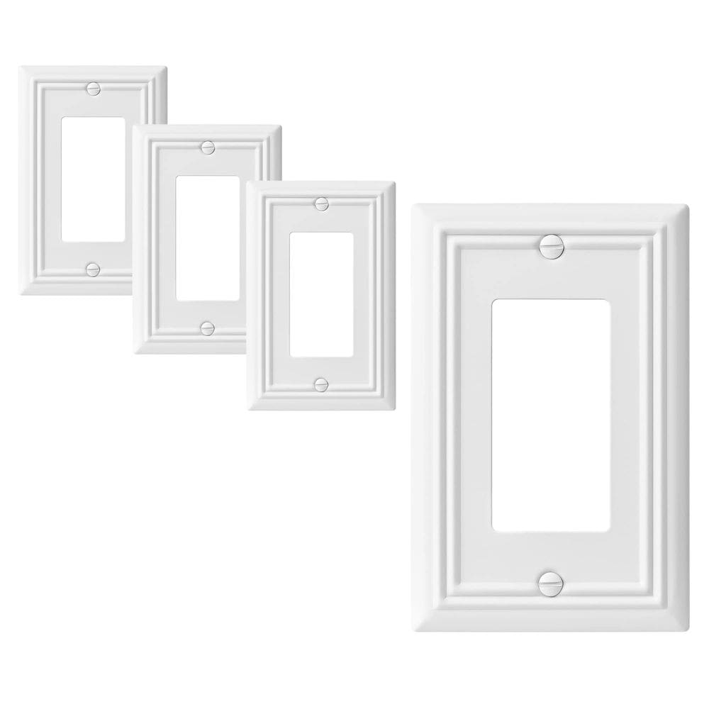Placas de parede DEWENWILS Decorator White Metal, pacote com 4