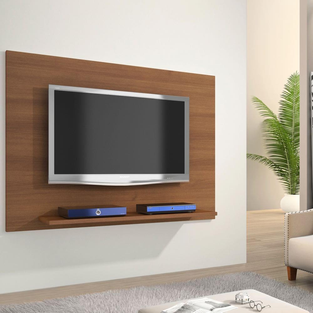 Painel de Parede Simples TV Suspenso Prateleira/Nicho Cinamomo