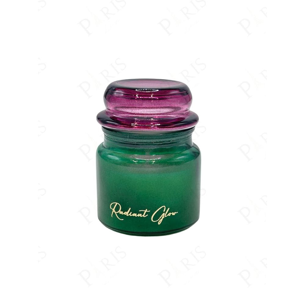 Vela Aromática em Vidro Rosa e Verde 8cm AQ0007 BTC