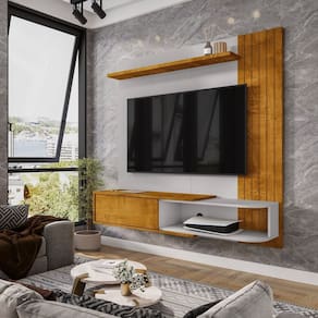 Painel para Tv até 55 Polegadas Paraty Naturalle/Off-White