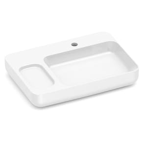 Cuba de Apoio com Válvula Oculta 7/8" 60x42cm sem Saboneteira Infinity Branco