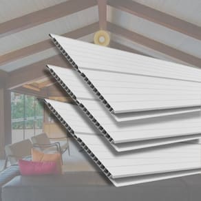 Kit 50 Caixas com 300 M² Forro de Pvc 8mm X 20cm X 3m Permatti Branco