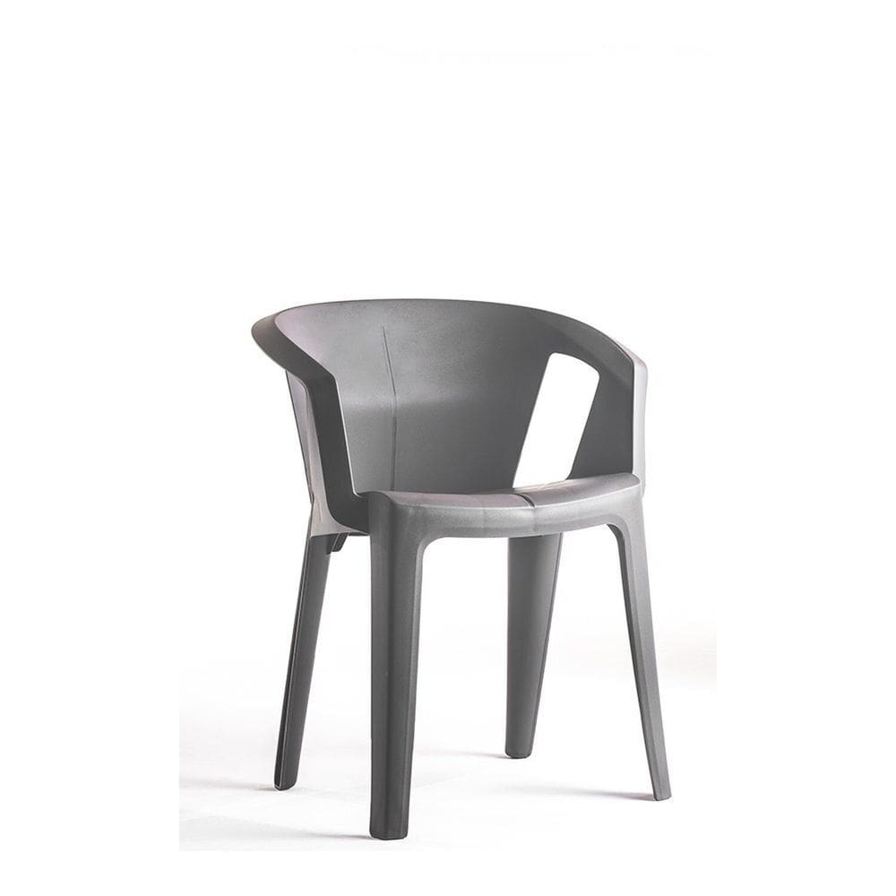 Cadeira para Jardim Una 72,6cmx46cmx42cm Cinza Mushroom