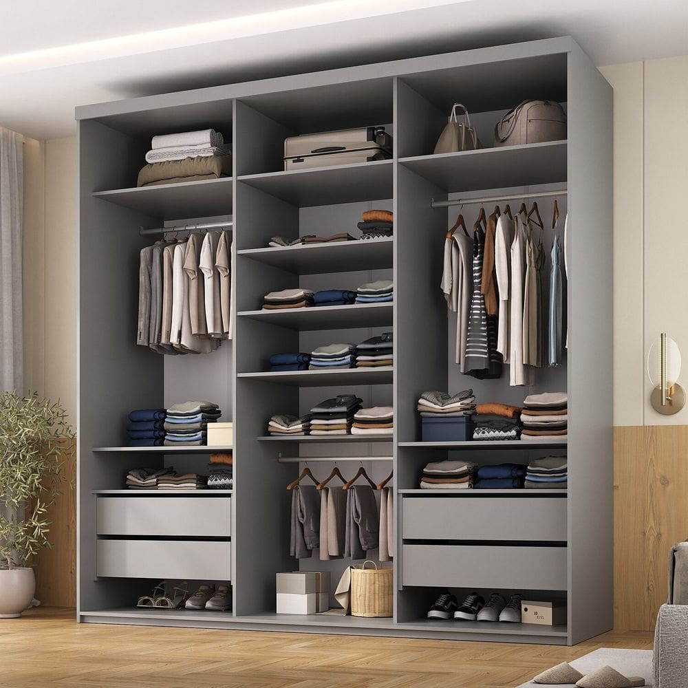 Closet Casal 100% Mdf 208cm 4 Gavetas | Casas Bahia