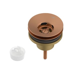 Válvula para Lavatório 7/8" Universal com Tampa Plástica Rose Gold Matte