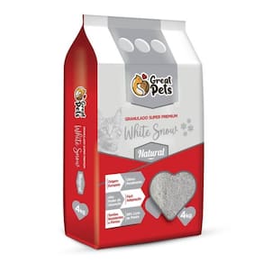 Areia Granulado Higiênico Gato Linha White Snow Natural 4kg