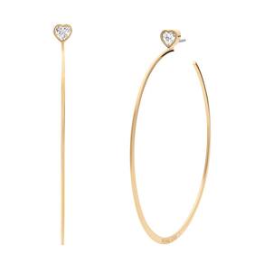 Brincos de argola Michael Kors em aço inoxidável dourado para mulheres