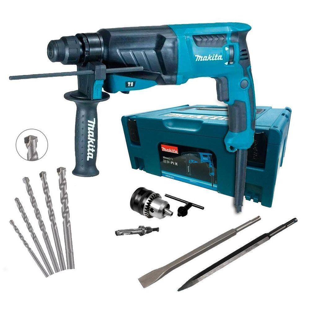 Martelete Romp Makita Hr2630J 830W + Malet E Broca Vide 110V