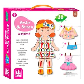 Brinquedo Veste & Brinca Alinhavos 38 Peças Nig