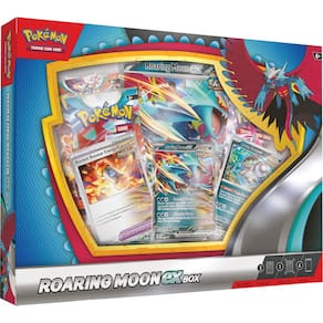 Jogo de cartas colecionáveis Pokémon Roaring Moon ex Box w/ Booster