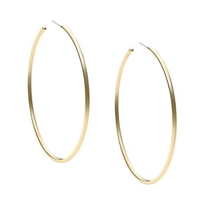 Brincos Michael Kors Brass Large Hoop Gold para mulheres