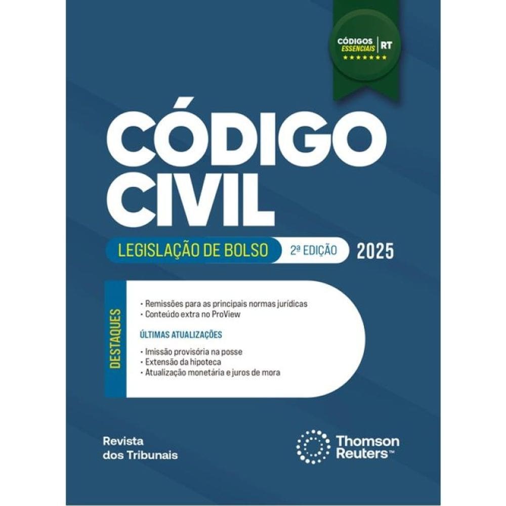Código Civil - Códigos Essenciais - Legislação De Bolso - 2025