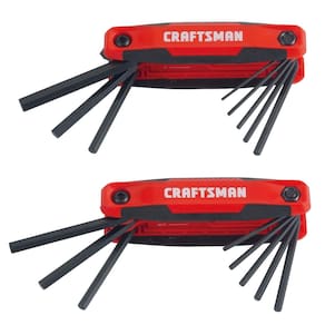 Conjunto de chaves hexagonais CRAFTSMAN Metric e SAE dobrável de 2 peças