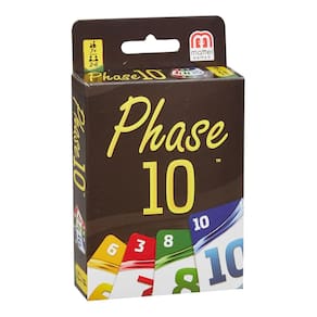Jogo de cartas Mattel Games Phase 10 Sequences Rummy com 108 cartas