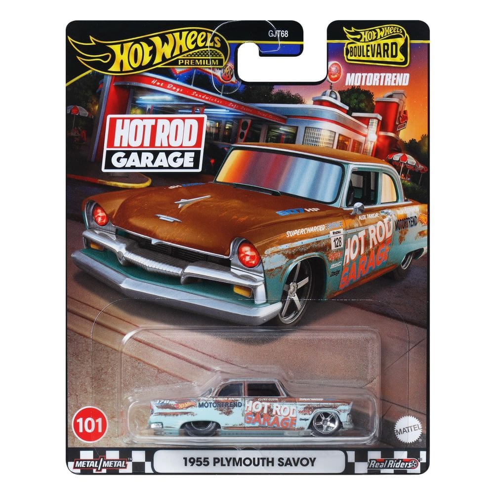 Carro fundido sob pressão Hot Wheels Boulevard Hot Rod Garage 1955 Plymouth Savoy 1:64