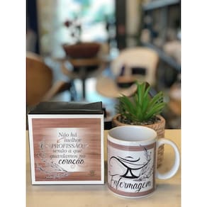 Caneca em Cerâmica Profissões -Enfermagem 300ml