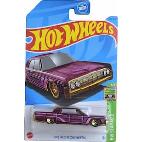 Carro fundido sob pressão Mattel Hot Wheels `64 Lincoln Continental Pink