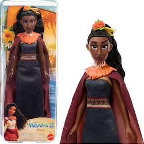 Boneca Fashion Doll Mattel Disney Moana 2 Matangi com 3 acessos.