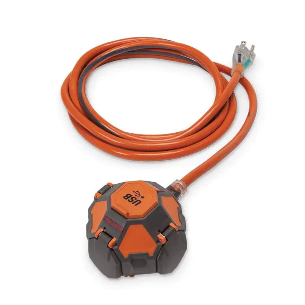 Cabo de extensão RIDGID Power Ball de 8 pés com 3 tomadas AC e 2 USB