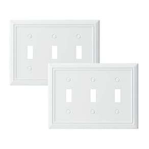 Tampa do interruptor de luz DEWENWILS Tripple Toggle Metal White x2