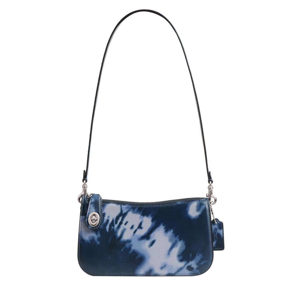 Bolsa de ombro Coach Penn Midnight Navy Leather para mulheres