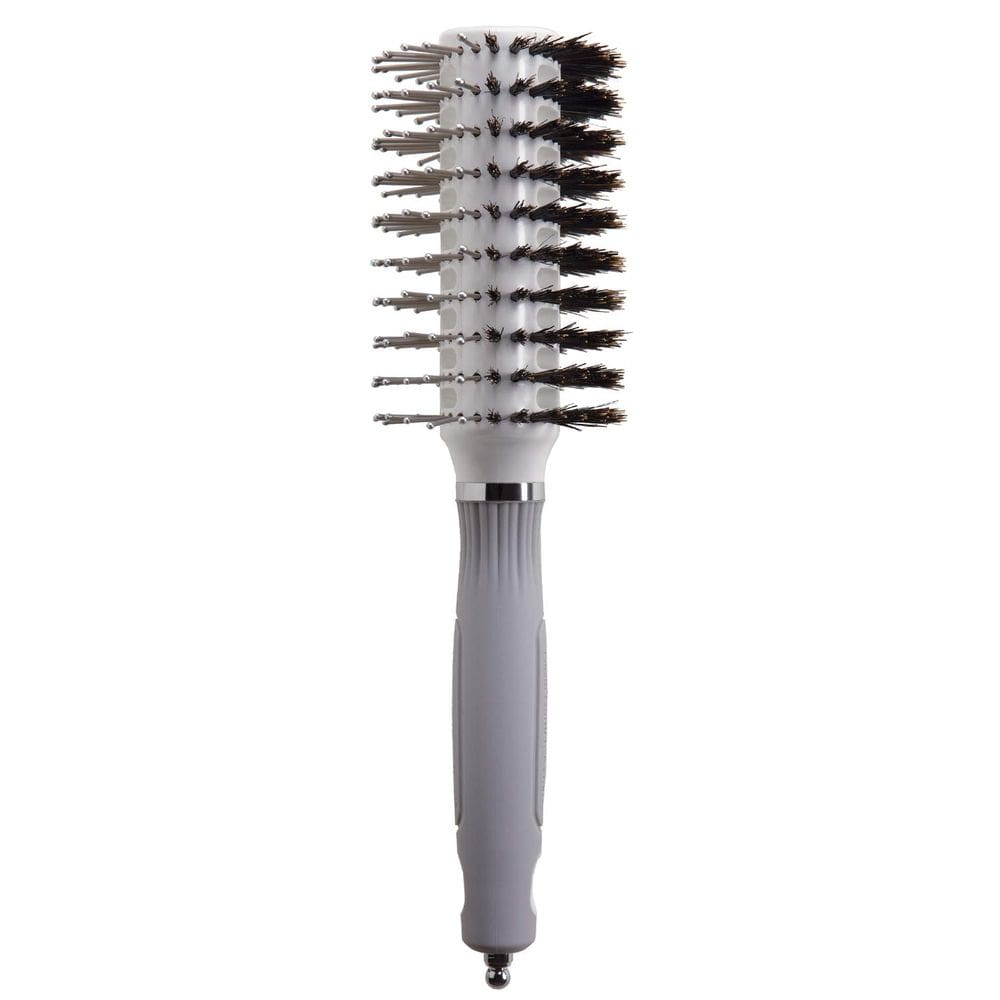 Escova de cabelo Olivia Garden Turbo Vent Oval Twin com 100% cabelo de javali