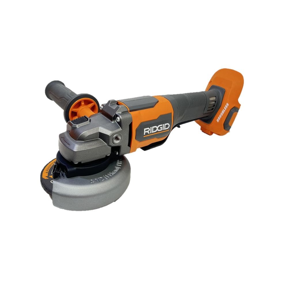 Esmerilhadeira angular RIDGID 18V sem fio sem escova, interruptor de pá de 11,4 cm