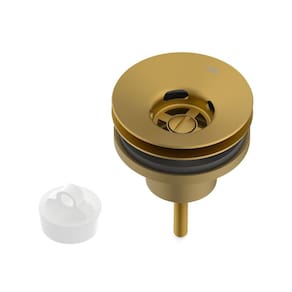Válvula para Lavatório 7/8" Universal com Tampa Plástica Gold Matte